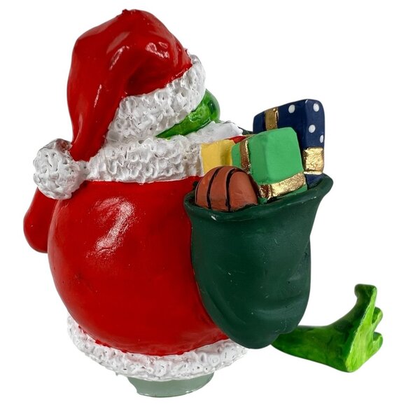 Frog Santa Claus Christmas Ornament Gallerie II Green Red Dangling Legs Novelty - Picture 4 of 8